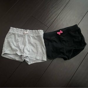 Jumping Beans Toddler girl shorts gray & black size 12M EUC
